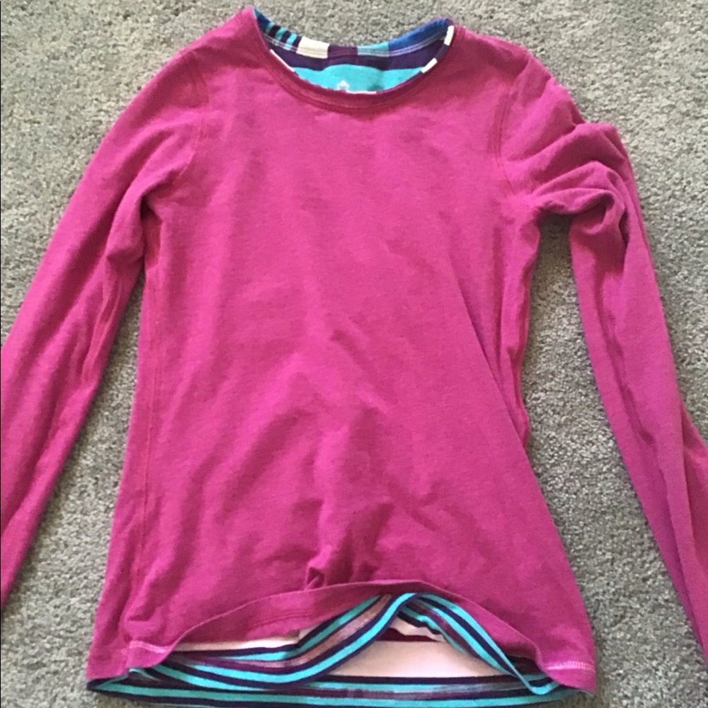 Reversible Athleta girl long sleeve top
